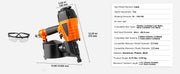 Load image into Gallery viewer, Amocart Coil Siding Nailer CN65 CN55 CN70 CN83 CN90 Pneumatic Siding Nail Gun Pallet Making Coil Nailer 70-120PSI Air Nailer