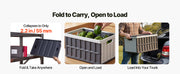 Charger l'image dans la visionneuse de galerie, SucceBuy 2/3Packs 65L Plastic Collapsible Storage Bins Stackable Folding Crates Containers Space-Saving Basket for Home Organize
