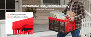 Load image into Gallery viewer, Amocart 32L 3 Packs Plastic Collapsible Storage Bins Stackable Folding Storage Crates Space-Saving Baskets for Home Organizing