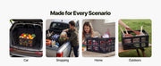 Bild in Galerie-Viewer laden, SucceBuy 45L 3PCS Plastic Collapsible Storage Bins Stackable Folding Storage Crates Space-Saving Containers for Home Organizing