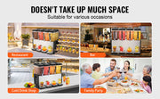 Bild in Galerie-Viewer laden, Amocart Commercial Beverage Dispenser 4 Tanks 10L/12L Per Tank Juice Dispenser Stainless Steel Ice Tea Drink Machine