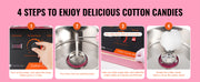 Charger l'image dans la visionneuse de galerie, Amocart Electric Cotton Candy Machine Candy Floss Maker Commercial Cotton Candy Machine w/ Stainless Steel Bowl and Sugar Scoop