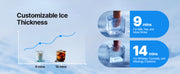 Load image into Gallery viewer, SucceBuy Commercial Ice Maker Machine 130Lbs/24H with 33Lbs Storage 45 Cubes per Cycle Stainless Steel Freestanding for Home