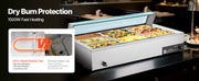 Load image into Gallery viewer, Amocart Commercial Food Warmer Electric Stainless Steel Steam Food Warmer Countertop Buffet Bain Marie with Soup for Catering