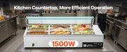 Load image into Gallery viewer, Amocart Commercial Food Warmer Electric Stainless Steel Steam Food Warmer Countertop Buffet Bain Marie with Soup for Catering