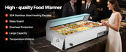 Load image into Gallery viewer, Amocart Commercial Food Warmer Electric Stainless Steel Steam Food Warmer Countertop Buffet Bain Marie with Soup for Catering