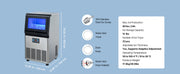 Charger l'image dans la visionneuse de galerie, SucceBuy Machine à glaçons commerciale 80lbs-440lbs/24H en acier inoxydable avec écran LED et autonettoyage pour bar et maison