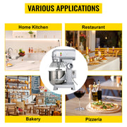 Load image into Gallery viewer, Amocart Electric Dough Machine 10/15/20/30L Stainless Steel Commercial Cream Egg Whisk Mixer Processor Food Stand Blender