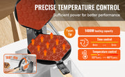 Load image into Gallery viewer, SucceBuy Commercial Egg Bubble Waffle Maker 1400W Non-Stick Stainless Steel Bubble Puff w/180° Rotatable 2 Pans & Wooden Handles