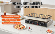 Charger l'image dans la visionneuse de galerie, Amocart 50Pcs Mini Dutch Pancake Maker Dorayaki Baker Machine Commercial Non-stick Waffle Maker Dual Temp & Time Control