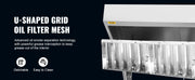Load image into Gallery viewer, SucceBuy 4/5/6/7/8/9FT Commercial Exhaust 201 Stainless Steel Concession Hood Under Cabinet Range Hood Kitchen Vent Hood Sliver