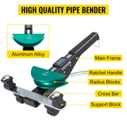 Load image into Gallery viewer, Amocart HVAC Refrigeration Manual Copper Ratcheting Pipe Bender Kit with 7 Dies 8-22mm 90° Inward & Outward Tube Bending Tools