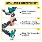 Load image into Gallery viewer, Amocart HVAC Refrigeration Manual Copper Ratcheting Pipe Bender Kit with 7 Dies 8-22mm 90° Inward & Outward Tube Bending Tools