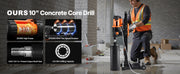 Load image into Gallery viewer, Amocart Diamond Core Drilling Machine Stand-Mount Dry and Wet Concrete Core Drill Rig with Bits UNC1 1/4-7 Thread for Concrete