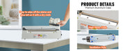 Bild in Galerie-Viewer laden, Amocart 8/12/16in Impulse Poly Bag Sealer Manual Heat Sealing Machine with Adjustable Heating Mode for Plastic Mylar PE PP Bags