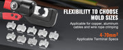 Load image into Gallery viewer, SucceBuy AWG12-2/0 Crimping Tool Copper And Aluminum Terminal Battery Lug Hydraulic Crimper,with a Cutting Pliers, Gloves