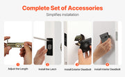 Bild in Galerie-Viewer laden, Amocart Deadbolt Lock Square Single Cylinder Dead Bolt Keyed Fits Standard Size Interior Exterior Doors Full Metal 3 Keys