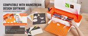 Bild in Galerie-Viewer laden, SucceBuy Vinyl Cutter Machine Computer Windows Software 3 Blades Pen Holder 14Inch 375MM Max Paper Feed Printer Cutting Plotter