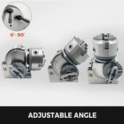 Load image into Gallery viewer, Amocart Dividing Head Precision Semi Universal BS-0 5" / 4" 3-Jaw Indexing Head Tailstock & Chuck for Drilling Milling Grinding