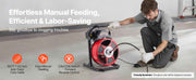 Load image into Gallery viewer, Amocart Drain Cleaner Machine 50 FT x 1/2 Inch Manual Feed Sewer Snake Auger with Air-Activated Foot Switch for 2" to 6" Pipes