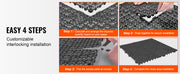 Load image into Gallery viewer, SucceBuy Interlocking Tile 12/50/55PCS 12"x12" Splicing Soft PVC Drainage Floor Tiles Non-Slip Drainage Holes for Bathroom Pool