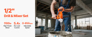 Charger l'image dans la visionneuse de galerie, Amocart Drill Mixer 1/2in 5/8 in Corded Electric Drill Mixer Set Mixing Drills Machine D-Handle Handheld Cement Mixers