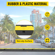 Load image into Gallery viewer, SucceBuy Cable Protector Ramp Wire Cable Cover Cord Guard 2 Channels Rubber + PVC 11000LBS Speed Bump Parking Driveway Traffic