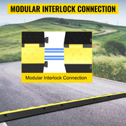 Load image into Gallery viewer, SucceBuy Cable Protector Ramp Wire Cable Cover Cord Guard 2 Channels Rubber + PVC 11000LBS Speed Bump Parking Driveway Traffic