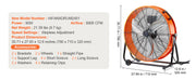 Load image into Gallery viewer, Amocart Drum Fan24 Inch High Velocity Shop Fan Use 3-Speed 8600CFM 360°0-2h Timer Fan to Warehouse Workshop Factory Basement
