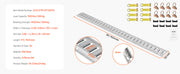 Load image into Gallery viewer, SucceBuy Universal E-Track Tie-Down Rail Kit W/ 8 Steel Rails 2 Single Slots 8 O-Rings Tie-Offs Trailer Car Securing Accessories
