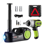 Bild in Galerie-Viewer laden, Amocart 4-In-1 Electric Car Jack 12V 5T Portable Hydraulic Jack Impact Wrench Tire Compressor Lifting LED Light Car Repair Tool