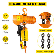 Load image into Gallery viewer, Amocart 0.5/1Ton 1PHASE Industrial Electric Chain Hoist 3MHigh Heavy Duty Cranes Hoists with Limit Switch Hot Forging G80 Hook