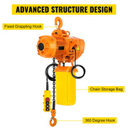 Load image into Gallery viewer, Amocart 0.5/1Ton 1PHASE Industrial Electric Chain Hoist 3MHigh Heavy Duty Cranes Hoists with Limit Switch Hot Forging G80 Hook
