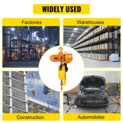 Load image into Gallery viewer, Amocart 0.5/1Ton 1PHASE Industrial Electric Chain Hoist 3MHigh Heavy Duty Cranes Hoists with Limit Switch Hot Forging G80 Hook