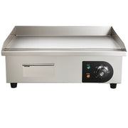 Charger l'image dans la visionneuse de galerie, Amocart 21In Commercial Electric Grill Flat Pan Stainless Steel Desktop Griddle Hotplate Teppanyaki Grill w/Temperature Control
