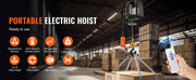 Load image into Gallery viewer, SucceBuy 1100lbs 3-in-1 Electric Hoist Winch Manual/Wired/Wireless 22.9ft Lifting Heigh Overload Protection Portable Power Crane