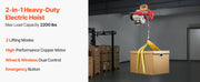 Bild in Galerie-Viewer laden, Amocart 2200 lbs Electric Hoist Single/Double Slings Lift Crane Hoist with Wireless/Wired Control Electric Winch for Garage