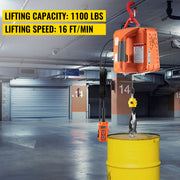 Bild in Galerie-Viewer laden, SucceBuy 500kg/1100lbs Electric Hoist Winch Portable Crane 25ft Lifting Height Wired Remote Control for Transportation