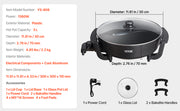 Load image into Gallery viewer, Amocart Electric Hot Pot 5 L Double-flavor Shabu Shabu Pot Non-Stick Electric Cooker with Divider Glass Lid for 6-10 People