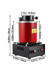 Load image into Gallery viewer, Amocart 1350W Gold Melting Furnace with 1 kg and 3 kg Ceramic Crucible Ingot Die for Processing of Gold Silver Aluminum Copper