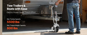 Load image into Gallery viewer, Amocart Electric Trailer Dolly 5500 lbs Towing Capacity 380W with 23 ft/min Moving Speed Adjustable Height For Caravan Boat