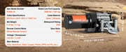 Bild in Galerie-Viewer laden, Amocart 3000lbs ATV/UTV Electric Winch 12V DC Steel Rope Winch with 39ft Cable Roller Wired Remote Control for Towing Off-Road
