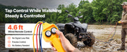 Charger l'image dans la visionneuse de galerie, Amocart 2500/3500LBS 12V Wired Electric ATV/UTV Winch with 32/39ft Synthetic Rope Aluminum Fairlead Mount Plate for Towing Car