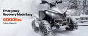 Bild in Galerie-Viewer laden, Amocart 6000LBS Electric Winch 12V ATV/UTV Winch with 49.2ft Synthetic Rope Wireless & Wired Remote Control for Towing Off-Road