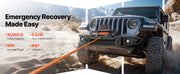 Bild in Galerie-Viewer laden, Amocart 10000/12000/13500 lbs Electric Winch 12V DC Truck Car Winch with 90 ft Synthetic Rope for Towing Off-Road SUV Jeep