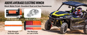 Load image into Gallery viewer, SucceBuy 4500lbs ATV/UTV Electric Winch 12V with 39ft Synthetic Rope Wireless & Wired Remote Control IP55 Waterproof for Jeeps