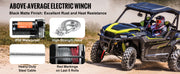Bild in Galerie-Viewer laden, Amocart 3000lbs ATV/UTV Electric Winch 12V DC Steel Rope Winch with 39ft Cable Roller Wired Remote Control for Towing Off-Road