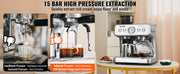 Load image into Gallery viewer, Amocart Espresso Machine with Grinder 15 Bar Semi-Automatic Espresso Coffee Maker with Milk Frother Steam Wand