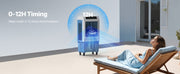 Bild in Galerie-Viewer laden, SucceBuy Evaporative Air Cooler 3100CFM with 9Gal Water Tank Swamp Cooler with Remote Control 12H Timer 4 Ice Boxes 3 Wind Speed
