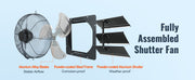 Load image into Gallery viewer, SucceBuy Shutter Exhaust Fan AC/ EC-motor 10-Speed Adjustable Wall Mount Attic Ventilation and Cooling for Greenhouses Garages